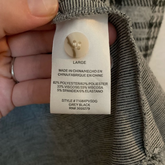 Thread & Supply Black and Gray Plaid Shirt - Picture 4 of 5